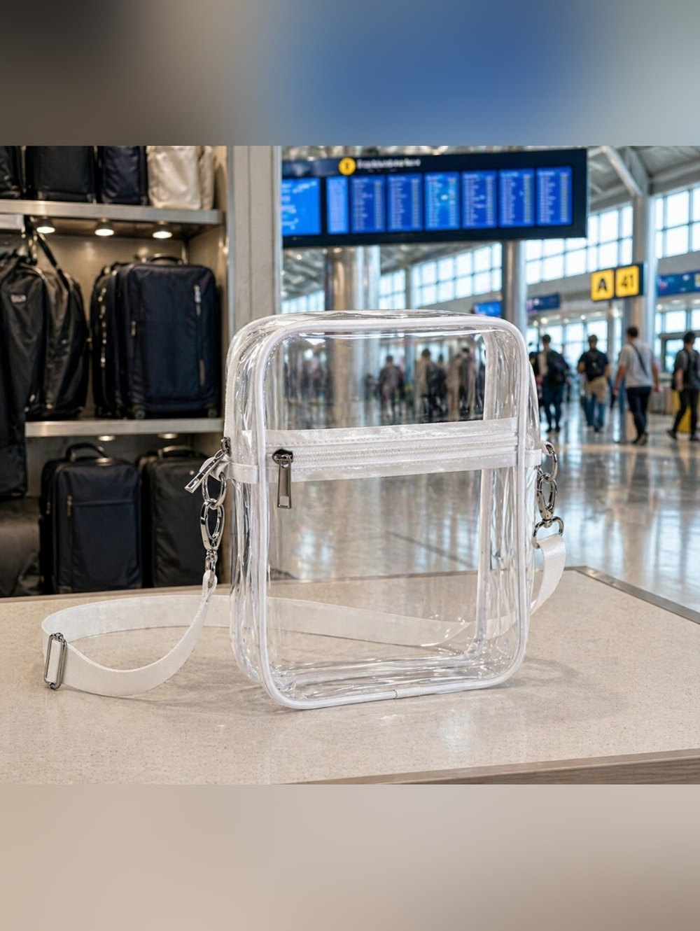 PVC Crossbody Messenger Bag